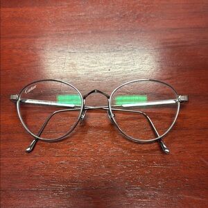 Cartier Silver Round Eyewear